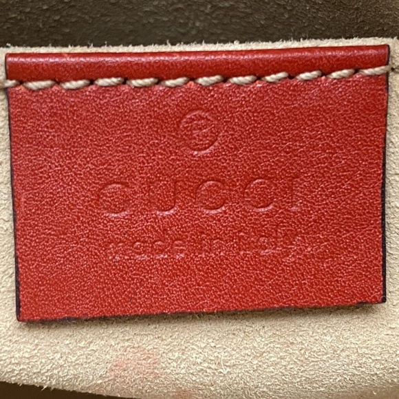 Gucci GG Marmont Mini Red Matelasse Leather Crossbody (E028007489) - Picture 10 of 16